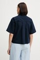 Odzież Tommy Hilfiger koszula bawełniana WW0WW44717 granatowy