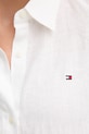 Tommy Hilfiger koszula lniana WW0WW44679 biały