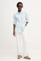 Tommy Hilfiger koszula damska lniana WW0WW44679 niebieski SS26