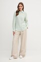 Tommy Hilfiger cămașă de in WW0WW44679 verde SS25