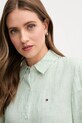Tommy Hilfiger cămașă de in verde WW0WW44679
