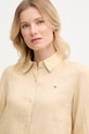 Tommy Hilfiger koszula damska lniana beżowy WW0WW44679