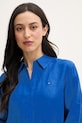 Tommy Hilfiger cămașă pentru femei de in albastru WW0WW44679