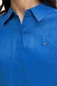 Tommy Hilfiger cămașă pentru femei de in WW0WW44679 albastru
