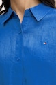 Tommy Hilfiger cămașă pentru femei de in WW0WW44679 albastru