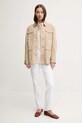 Πουκάμισο από λινό Tommy Hilfiger WW0WW44679 μπεζ SS25