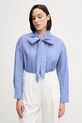 Tommy Hilfiger koszula bawełniana bawełna fioletowy WW0WW44722