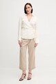 Льняная рубашка Tommy Hilfiger WW0WW44697 бежевый SS25