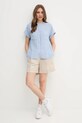 Сорочка з льону Tommy Hilfiger WW0WW44715 блакитний SS25