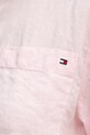 Сорочка з льону Tommy Hilfiger WW0WW44720 рожевий