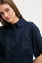Tommy Hilfiger koszula lniana granatowy WW0WW44720