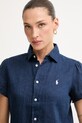 Polo Ralph Lauren рубашка женская льняная тёмно-синий 211973366