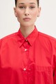 Fiorucci ing Red Embroidered Padded Shirt piros W02SMTLO347CO01RD01
