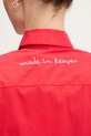 Fiorucci ing Red Embroidered Padded Shirt W02SMTLO347CO01RD01 piros