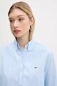 Tommy Jeans cămașă din bumbac albastru DW0DW20290