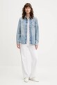 Tommy Jeans koszula bawełniana jeansowa DW0DW20665 niebieski SS25