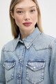 Rifľová košeľa Tommy Jeans modrá DW0DW21416