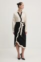 Сорочка з домішкою льону Never Fully Dressed NFDTO1642 бежевий SS25