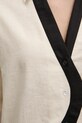 Сорочка з домішкою льону Never Fully Dressed NFDTO1642 бежевий