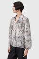 Сорочка з домішкою шовку AllSaints EDDIE сірий W044PC