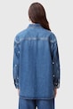 AllSaints camasa din bumbac denim ALBA albastru W051PC