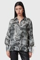 AllSaints camicia con aggiunta di seta LEYLA misto seta grigio W042PC