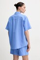 Abbigliamento Karl Lagerfeld camicia di lino A2W11012 violetto