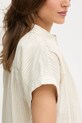 Сорочка з домішкою льону United Colors of Benetton 58I5DQ08M бежевий
