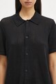 Carhartt WIP koszula bawełniana W’ S/S Temple Knit Shirt czarny I034541.89XX