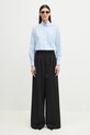 Бавовняна сорочка Fiorucci Angel Embroidered Relaxed Fit U02SPTLO055CO02BL02 блакитний