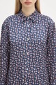 A.P.C. koszula Chemise Gabrielle granatowy VIALN.F12607