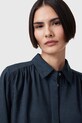 Košeľa AllSaints AGGIE W039PC tmavomodrá SS25