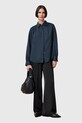 Košeľa AllSaints AGGIE W039PC tmavomodrá