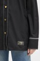 GANNI cotton shirt Cotton Poplin Long Sleeve Raglan black W0497