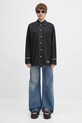 GANNI cotton shirt Cotton Poplin Long Sleeve Raglan W0497 black