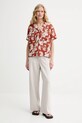 Levi's koszula lniana SONNY CAMP SHIRT 001HO pomarańczowy SS25