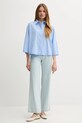 Рубашка Sisley 57ZBLQ09C голубой SS25