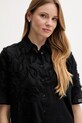 Îmbrăcăminte Sisley cămașă din bumbac 5KKPLQ09B negru
