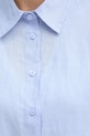 Sisley cămașă de in 5BMLLQ08U albastru