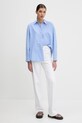 Bavlnená košeľa Abercrombie & Fitch KI140.5150.217 modrá SS25