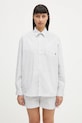 Sporty & Rich camicia in cotone Src Oversized rilassato bianco SI006606302ST71
