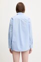 Odzież Sporty & Rich koszula bawełniana H&W Crest Oversized SI006612241BL59 niebieski