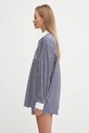 Sporty & Rich cămașă din bumbac Vendome Oversized SI019602231ST02 bleumarin SS25