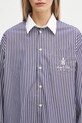 Sporty & Rich cămașă din bumbac Vendome Oversized bleumarin SI019602231ST02