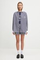 Sporty & Rich cămașă din bumbac Vendome Oversized SI019602231ST02 bleumarin