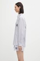 Sporty & Rich koszula bawełniana Yankees Serif Oversized SI006623631ST09 granatowy AW25