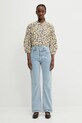 Бавовняна сорочка Maison Kitsuné Maxi Sleeve OW00417WC5048 чорний