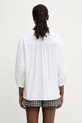 Odzież Maison Kitsuné koszula bawełniana Crafted Embroidery OW00428WC5010 biały