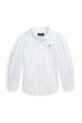 Детская хлопковая рубашка Polo Ralph Lauren длинный белый 312929954001