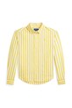 Детская хлопковая рубашка Polo Ralph Lauren узор жёлтый 313957451001